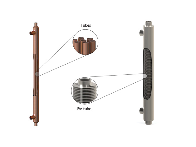 Side arm heat exchanger